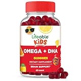 Lifeable Omega 3 for Kids Gummies | with Vegan DHA Supplement | Kids Omega 3 Fish Oil Alternative from Plant Based Flaxseed Oil | Great Tasting Supplement | 60 Gummies