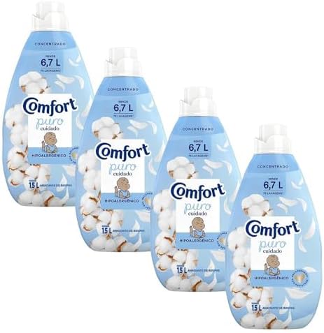 Kit 4 Amaciantes de Roupa Comfort Concentrado Puro Cuidado Intens...