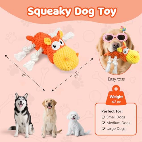 Juguete de peluche para perro con chirriador TOOPTATE miniatura 3