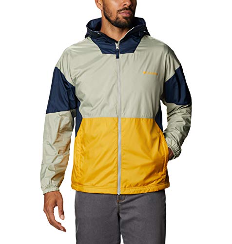 Columbia Men's Point Park Lined Windbreaker, Bright Gold/Safari/Collegiate Navy, Large #TOP4