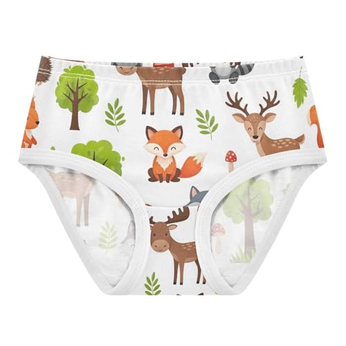 Kids Underwear Girls, Cute Woodland Animals Bears Toddler Girl Panties, Cotton Underwear Girls, 2T–8 Years