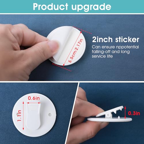 DSLSQD 4 Stück Schutz-Spritzschutz-Clips,Duschvorhang Clips,Selbstklebende Vorhang Clip,Duschvorhang Wand Clips,Winddichte Schutz-Clips,Badezimmer Vorhang Klammern,für Dusche Hängend Camper Heimdeko