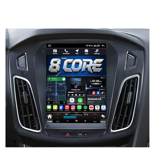 8Core Car Radio for Ford Focus 2012-2018: CarPlay Android Auto Touch Screen Stereo Replacement with FM-AM-36EQ Bluetooth5.0 GPS Split-Screen SWC (Support OTA Upgrade)