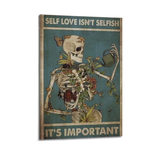 Affiche Self Love ISN'T SELFISH toile inspirante salon