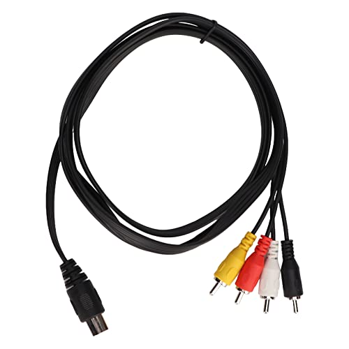 DIN 5 Pinos Macho para Cabo Macho 4RCA, Cabo Adaptador de Som Com Núcleo de Fio de Cobre Puro, 4,9 P