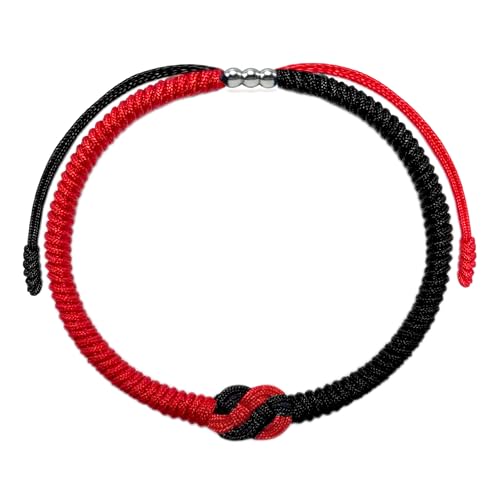LAMIBEE Infinity Love Multicolor Bracelet for Men Women, Tibetan Lucky Amulet Knot Bracelet, Woven Thread String for Friend and Couple, Peace and Protection