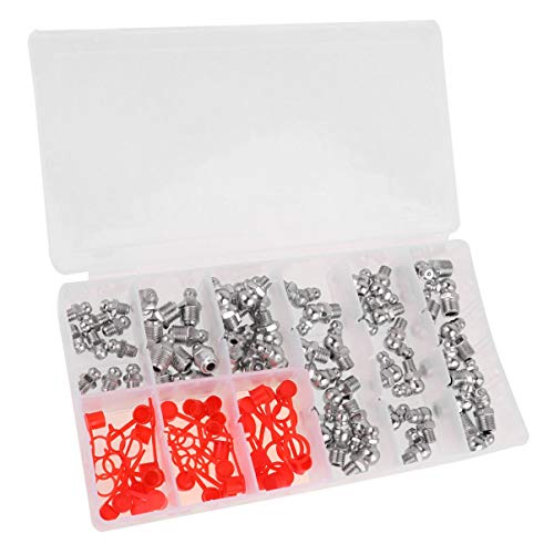 NICEXMAS 90Pcs Graxeiras Graxeiras Zerks Graxeiras Engraxadeiras Kit Zerk Graxeiras Kit para Carro