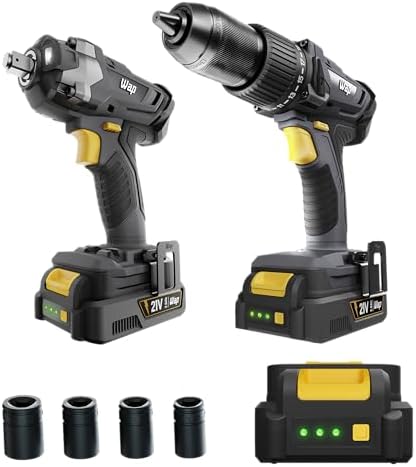 WAP Kit Parafusadeira e Furadeira + Chave de Impacto à Bateria 1/...