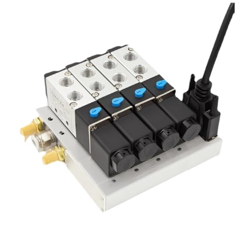 Distributeur pneumatique 24V 4V210 avec embase multiposte 1/4 pour automatisme - 5