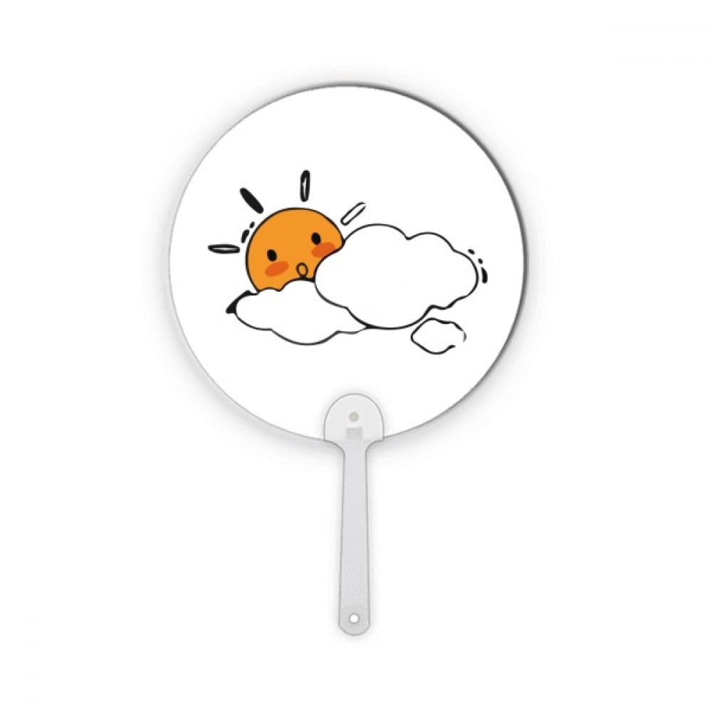 Éventail illustration motif plastique rond météo soleil