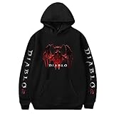PAJOMLAG New Game Diablo IV Hoodie Men Hoodies Printing Clothes New Long Sleeve Sweatshirts (HL11865X07Black,XXX-Large)
