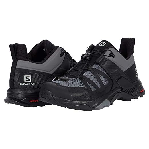 Salomon X Ultra 4 Hiking Shoes for Men, Quiet Shade/Black/Quiet Shade, 9