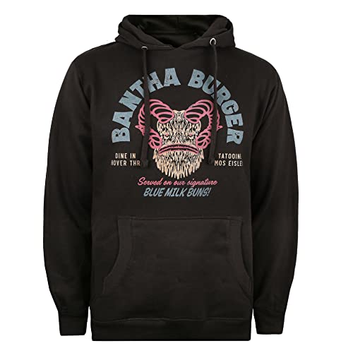 Image of Cotton Soul Star Wars Bantha Burger Unisex Hoodie, Black, XX-Large