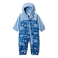 Columbia Youth Toddler Critter Jitters III Rain Suit, Mountain Blue Outerbounds/Ripple Blue, 2T