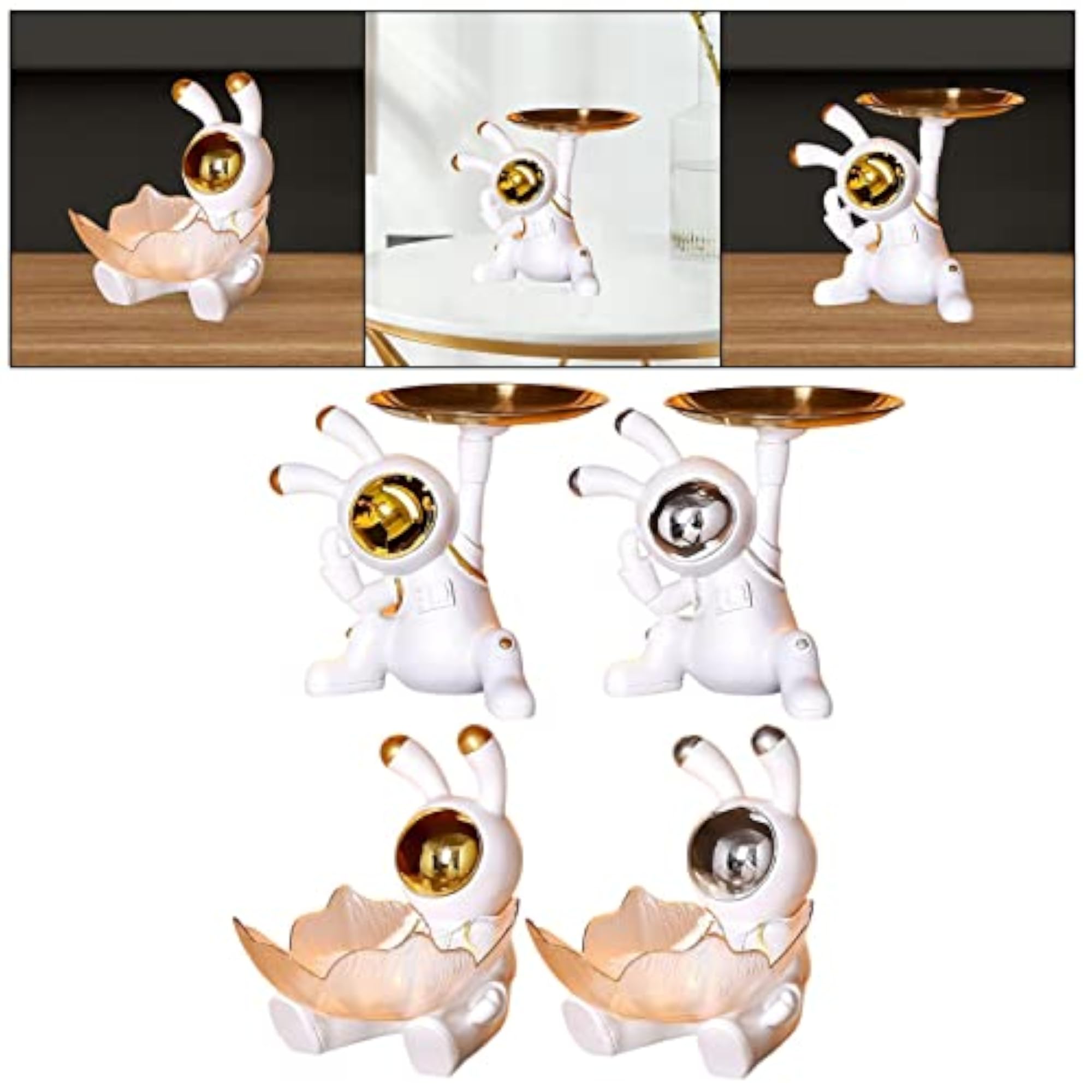 Decorative Tray, Space Rabbit Shape Sundries Container
