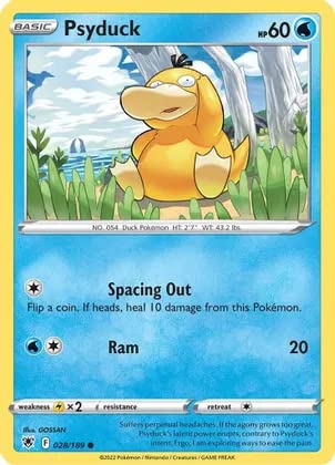 Pokémon Psyduck - 028/189 - Common - Reverse Holo - Sword & Shield