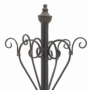 Deco 79 56471 Coat Rack 11 x 11 x 74 Black