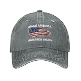 Make America America Again Cap Men Baseball Cap Funny Hats Gray