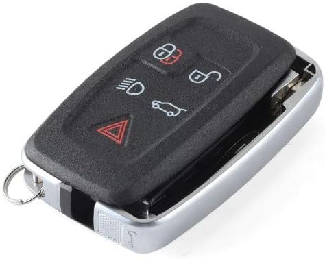 Keyecu Remote Key Shell Case Fob 5 Button for Land Rover LR4 Range Rover Evoque/ Sport 2012-2015 No Logo
