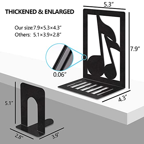 Jinihfw BOOKEND Decorative Heavy Book Ends For Shelves, Home Decorative Bookends For Heavy Books,Non-Skid Musical Note Bookshelf Holder thumb #1
