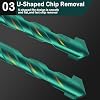 10pcs Green Concrete Drill Bit Set, Mgtgbao Masonry Drill Bit Tile Drill Bits Carbide Tip for Glass, Brick, Tile, Concrete, Plastic,Ceramic and Wood with Size 5/32to 1/2