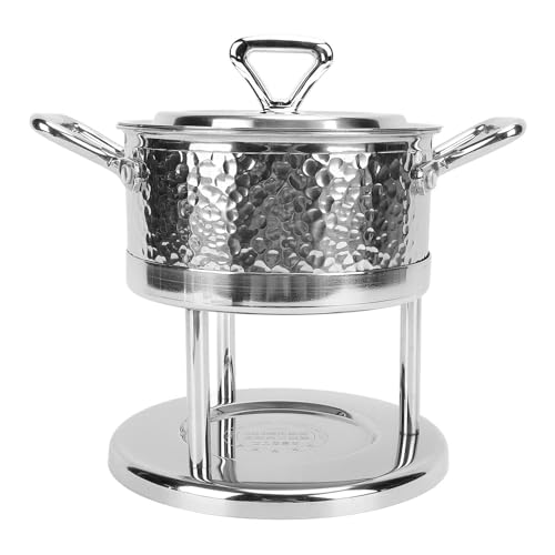 aqxreight Fornello Individuale con Pentola Calda in Acciaio Inossidabile a Fuoco Singolo per Dormitorio Familiare