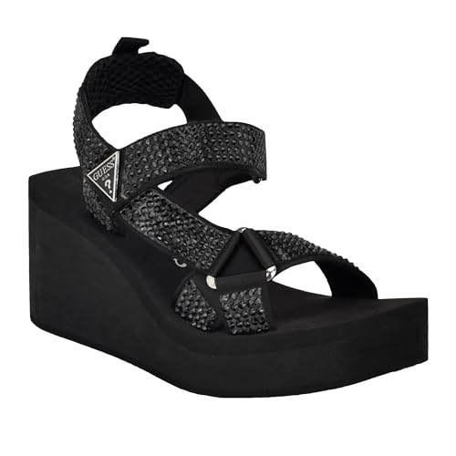 Opiniones y reviews de Guaraches de Moda los 5 más buscados. 49 GUESS Dawsin Sandalias de cuña para mujer, Negro 001, 27