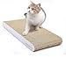 AMZNOVA Durable Cat Scratch Pad, Recyclable, Colors Series, Narrow, Ivory