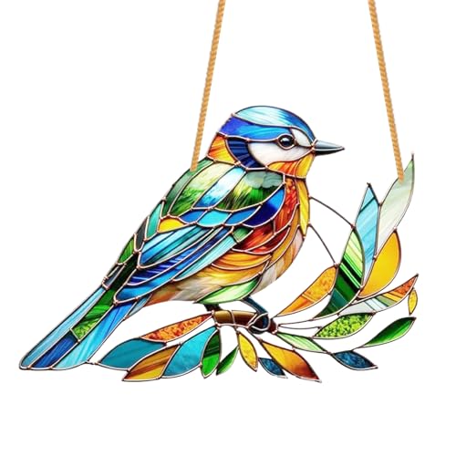 LUMOOM Pendentif colibri en acrylique, attrape-soleil décoration de fenêtre et jardin