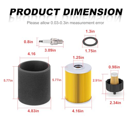 Image of Air Filter & Fuel Filter w /Gasket for Yamaha Golf Cart G2 G5 G8 G9 G11 1985-1995