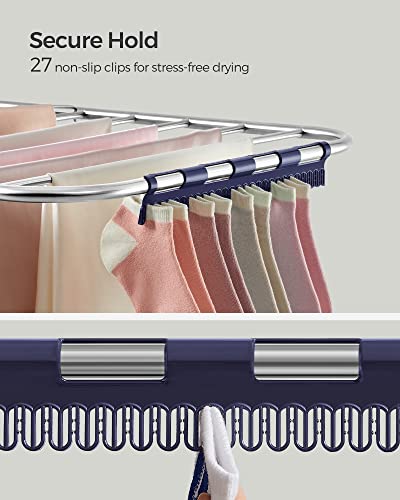 SONGMICS Clothes Drying Rack, Foldable Space-Saving Steel Laundry Rack - Image 5