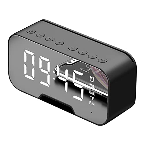 Despertador Digital Rádio, Rádio FM com Speaker, Alarme, Grande Display LED, de música, Suporte Cham
