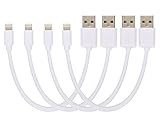 OTHOKING Lightning Cable / iPhone Charging Charger Cable (8 in) for iPhone X / 8 / 8 Plus / 7 / 7 Plus / 6 / 6 Plus / 5S (White 4 Pack)