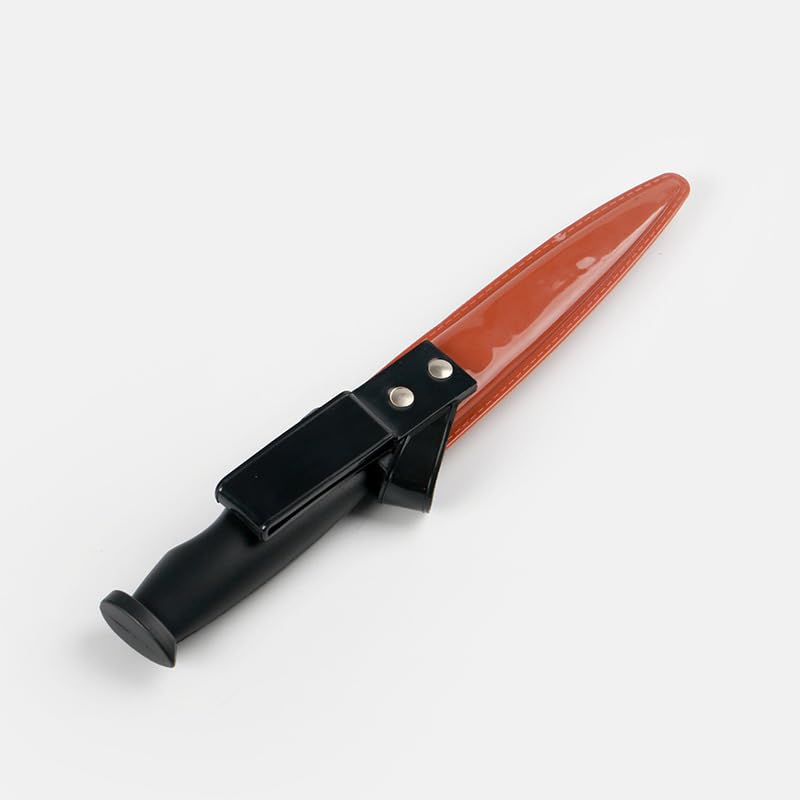 Lovisun Rubber Dagger - Reddish-Brown Prop Knife with Scabbard - 10.5 Inch Safe Fake Knife