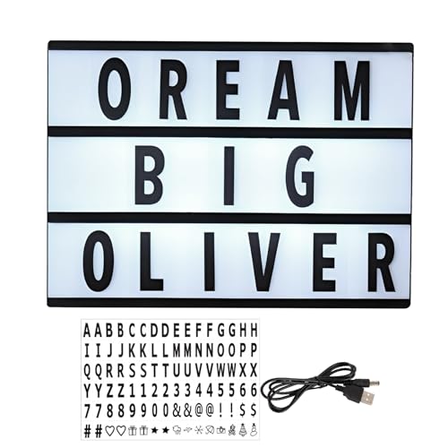 Letrero de de luz LED impermeable con 96 letras, decoración de de luz LED impermeable para dormitorio, escuela, eventos, reuniones, mesa, patio, boda, tienda, día de la madre, fiesta de