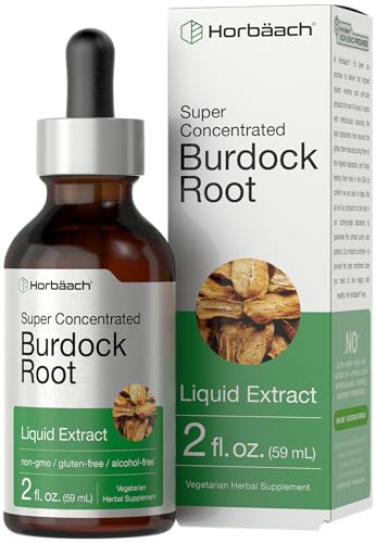 Horbäach Burdock Root Tincture | 2 fl oz | Super Concentrated Herb Extract | Vegetarian, Non-GMO, Glutren Free, Alcohol Free
