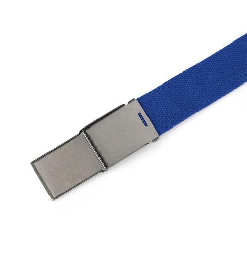 Image of Mile High Life Canvas Web Belt | Cut to Fit Up to 52 inch | Flip-Top Matte Silver Nickel Buckle 12 Colors