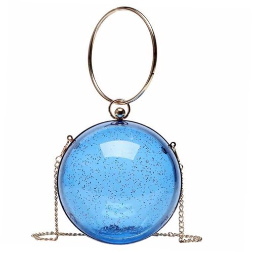 Sac bandoulière transparent femme pochette ronde de soirée sac à main chaîne chic