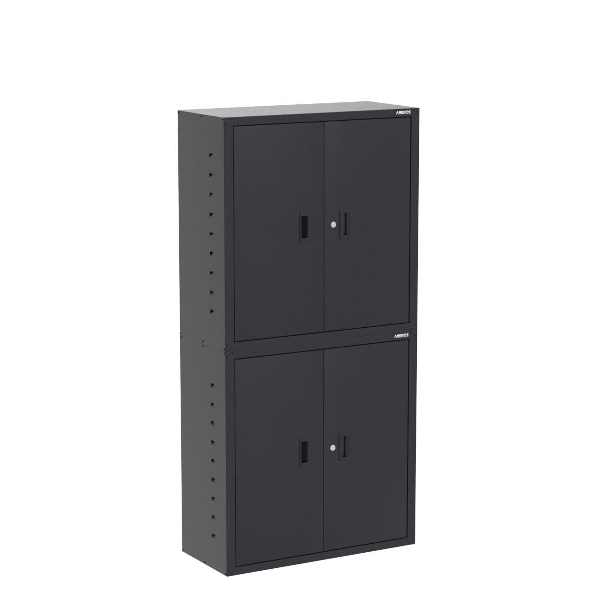 AREBOS Schedario Ufficio 180x90x40 Cm - 4 Ripiani Regolabili, Nero, Acciaio, Portata 40 Kg/Ripiano - Foto 4
