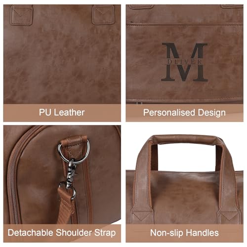 Custom Leather Travel Duffle for Men