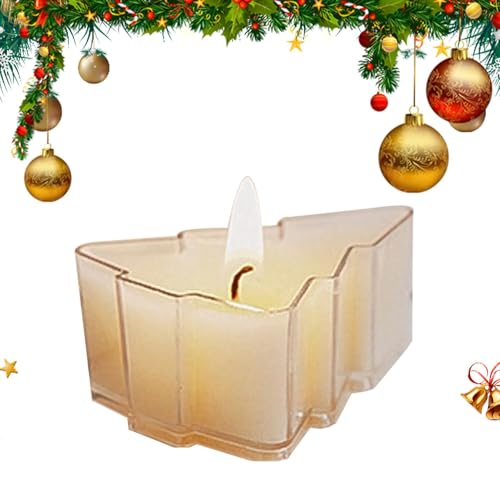 Velas de té perfumadas, velas perfumadas para árbol de Navidad, velas aromáticas decorativas para vacaciones, velas en forma de árbol, velas de aromaterapia únicas para decoración del hogar para sala