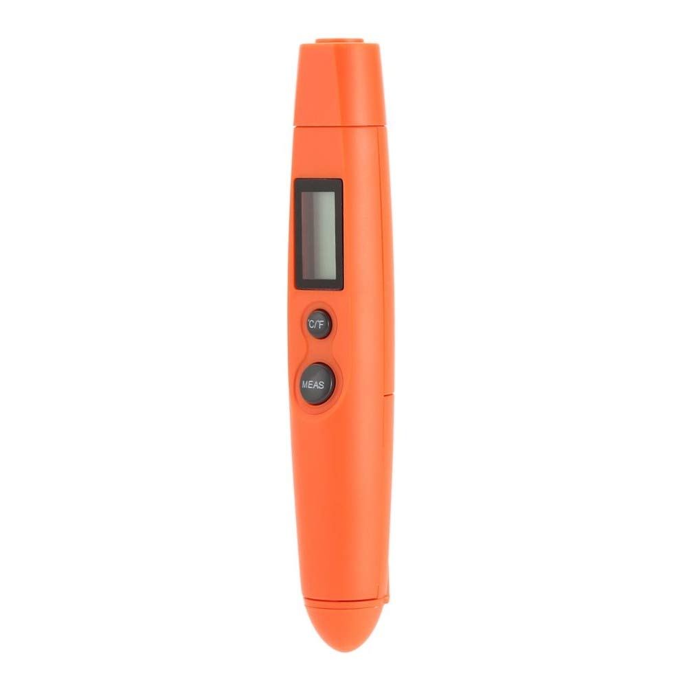 DT-8250 Handheld Mini Non-Contact Infrared Thermometer IR Digital LCD Temperature Meter Pen for Industrial - Orange