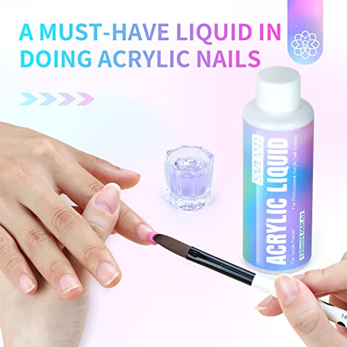 Image of SAVILAND Acrylic Nail Kit with Drill: Professional 0.5Oz Clear /White /Pink Acrylic Powder and 50ml Liquid Set with Drill Nail Brush Forms Tool Extension Set for Beginners with Everything Home DIY Salon