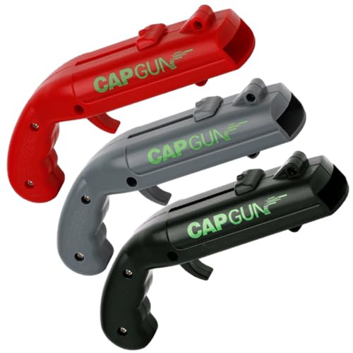 Cap Gun Bottle Opener Beer Bottle Opener Cap Launches for World Cup Parties BBQs Sports Events and Football Match Nights Fun Gadget Gift for Men Fathers Husbands and Friends (3PCS)