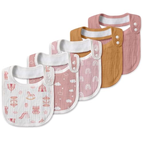Image of Muslin Baby Bibs for Drooling and Teething,Bibs for Boys Girls
