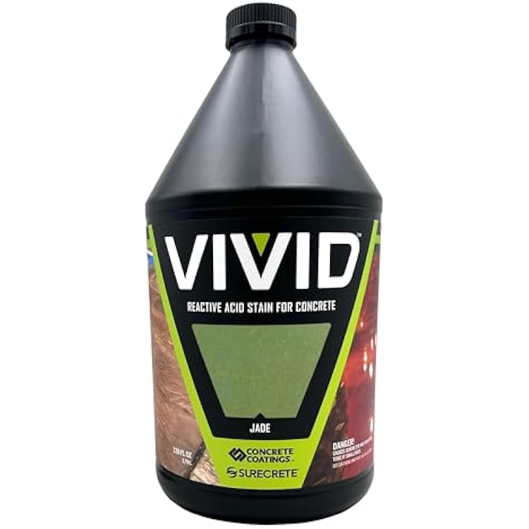 CC Concrete Coatings Vivid Acid Stain for Concrete | Jade | 1-Gallon