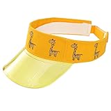 PRETYZOOM Kinder Sonnenkappe Visier Trucker Cap Baumwolle Sport Kappe für 2-4 Jahre Kinder Haus im Freien (Gelb)