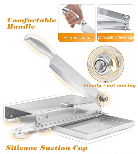 Aocay Allesschneider Manuell Knochensäge Fleischsäge Metzger Edelstahl Fleischschneider für Schneiden Gefrorenes Fleisch… – Bild 6