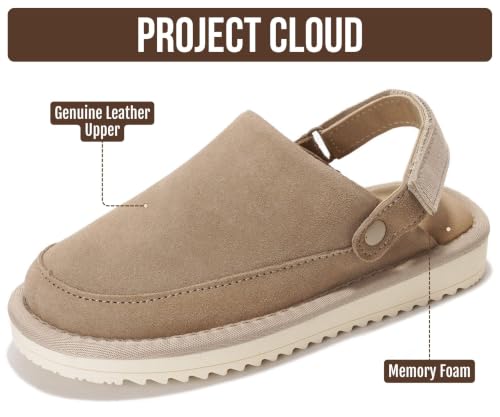 Image of Project Cloud Kids Genuine Leather Clogs with Back Strap (Little Goldstar)