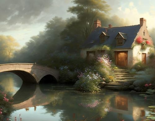 Peinture sur toile GerRit 58x90 cm paysage sans cadre pour décoration
